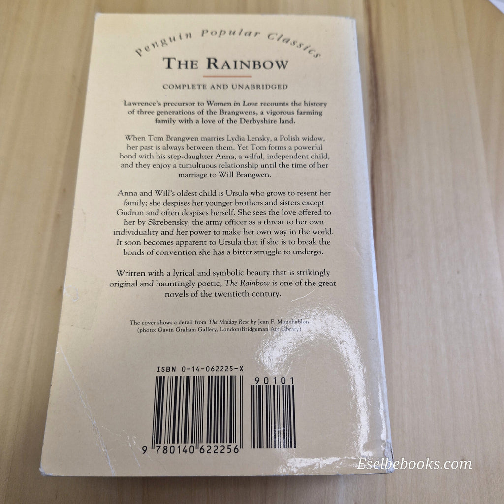 Classic literature: The Rainbow By David Herbert Lawrence · vintage paperback