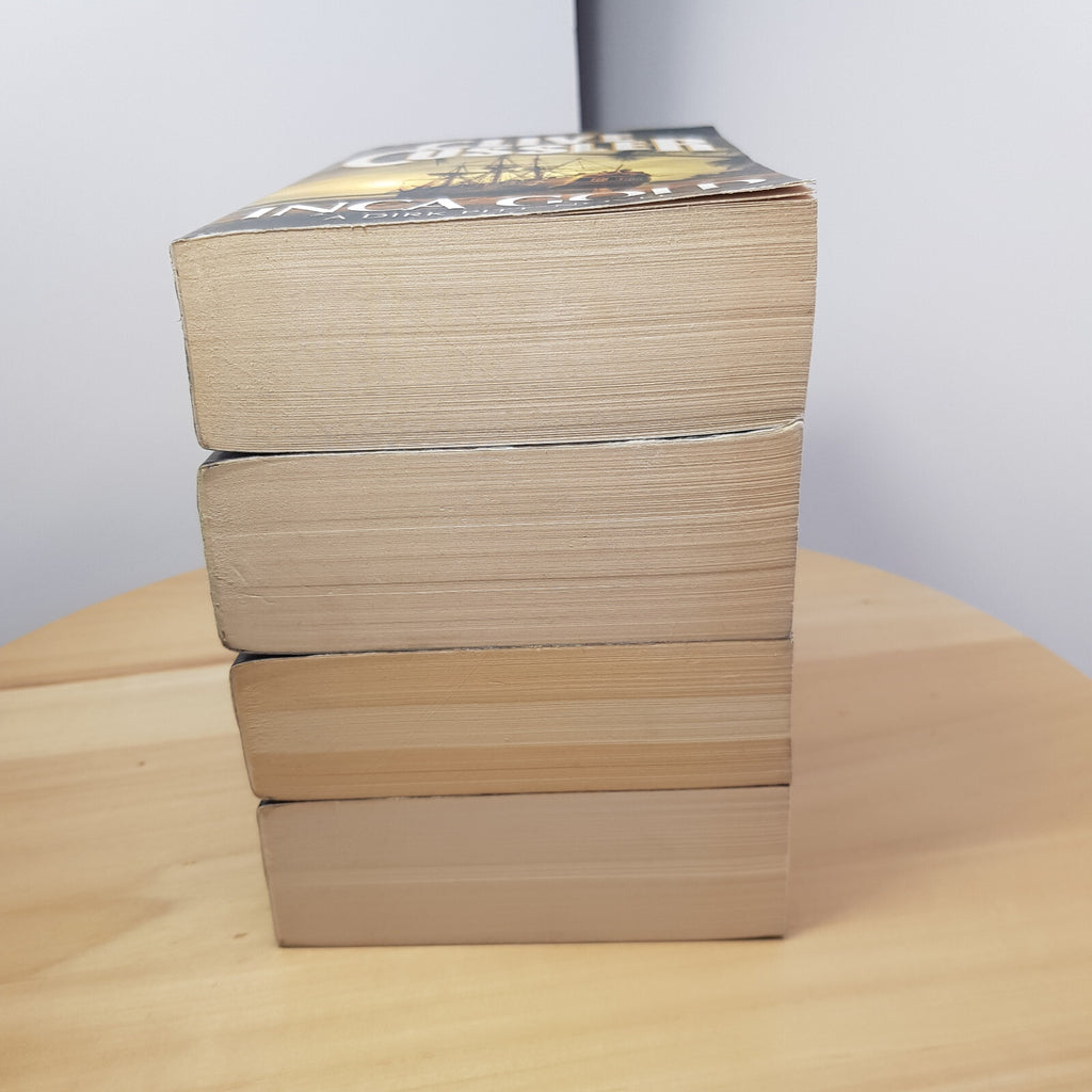 4 x Clive Cussler book bundle - Inca Gold/Treasure of Khan/The Navigator/Plag...