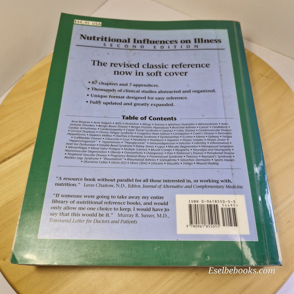 Nutritional Influences on Illness by Melvyn Werback - paperback
