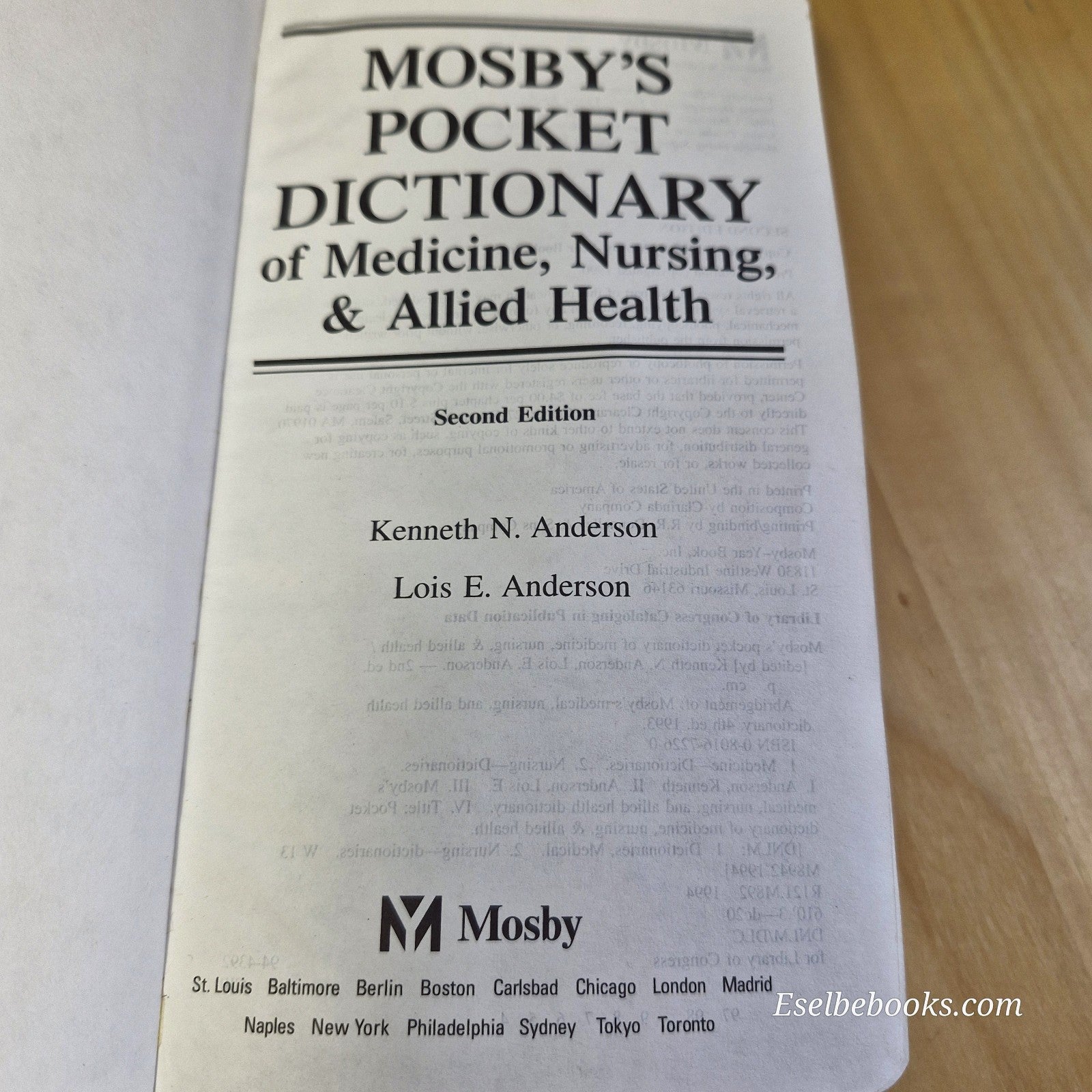 Mosby's Pocket Dictionary of Medicine, Nursing, & Allied Health by Mosby 2nd Ed