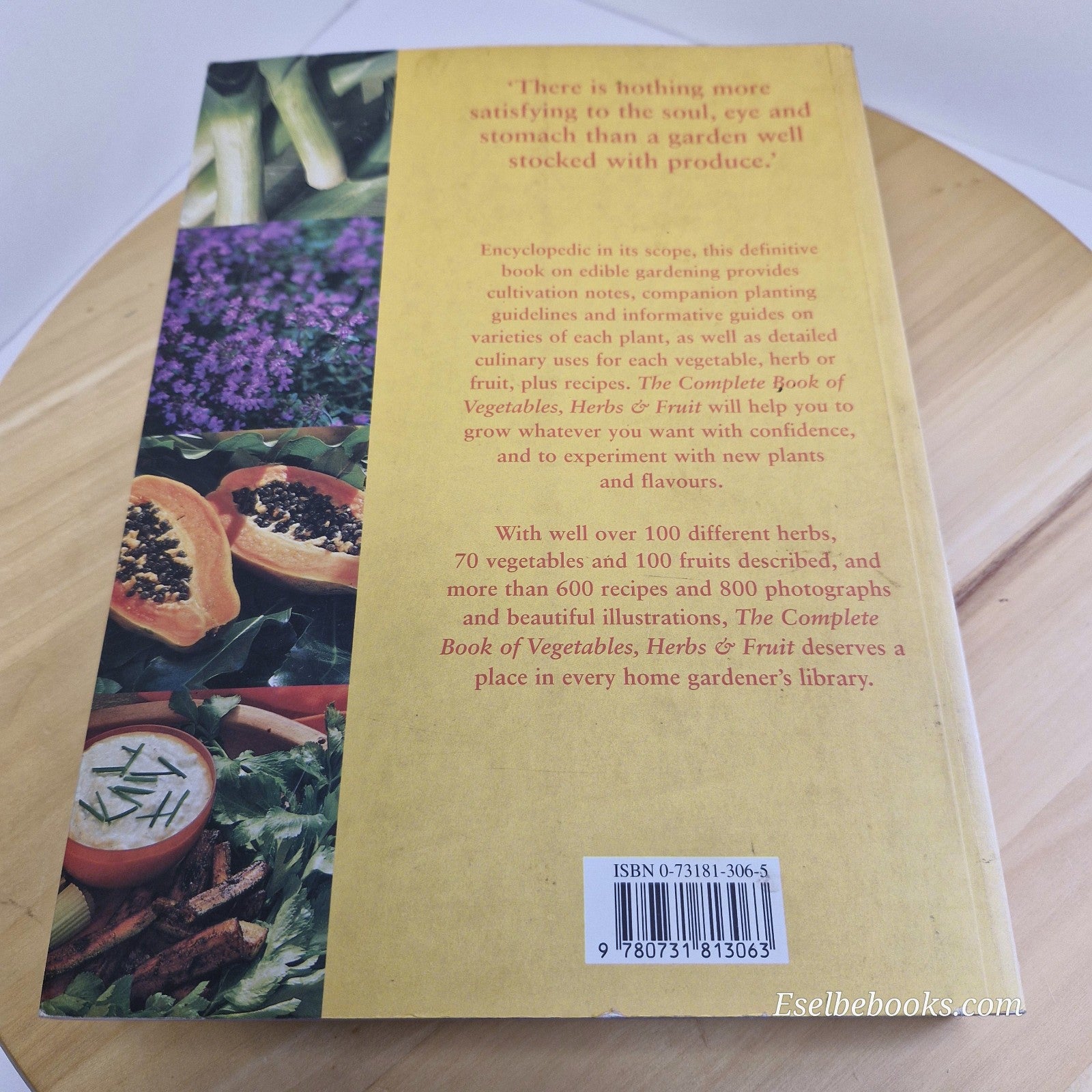 The Complete Book of Vegetables Herbs and Fruit by Bob Flowerdew Jekka - paperba