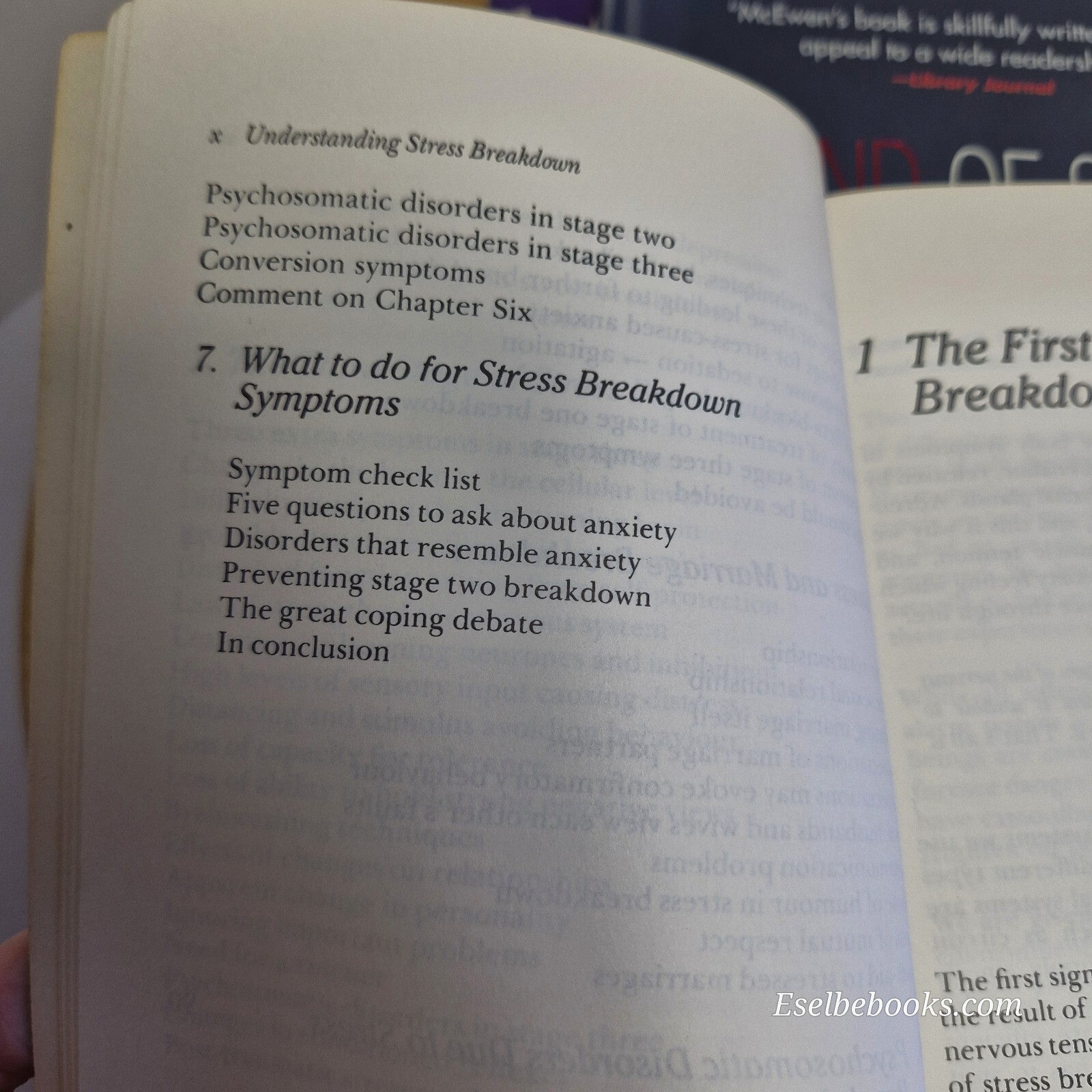 4 x books on understanding stress /breakdown and how to deal with it