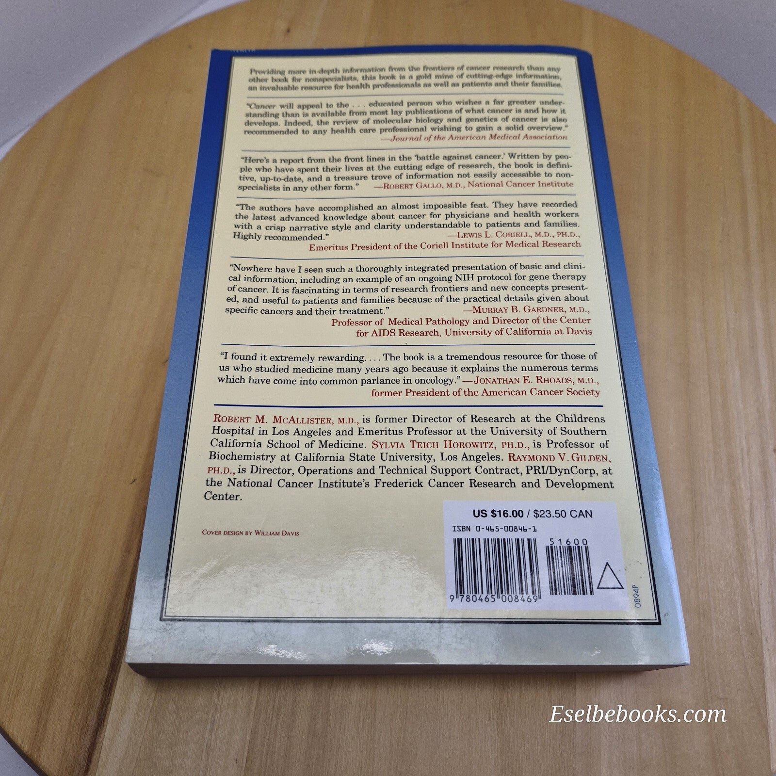 Cancer By Robert M. Mcallister, Sylvia Teich Horowitz, Raymond V. Gilden · 19...
