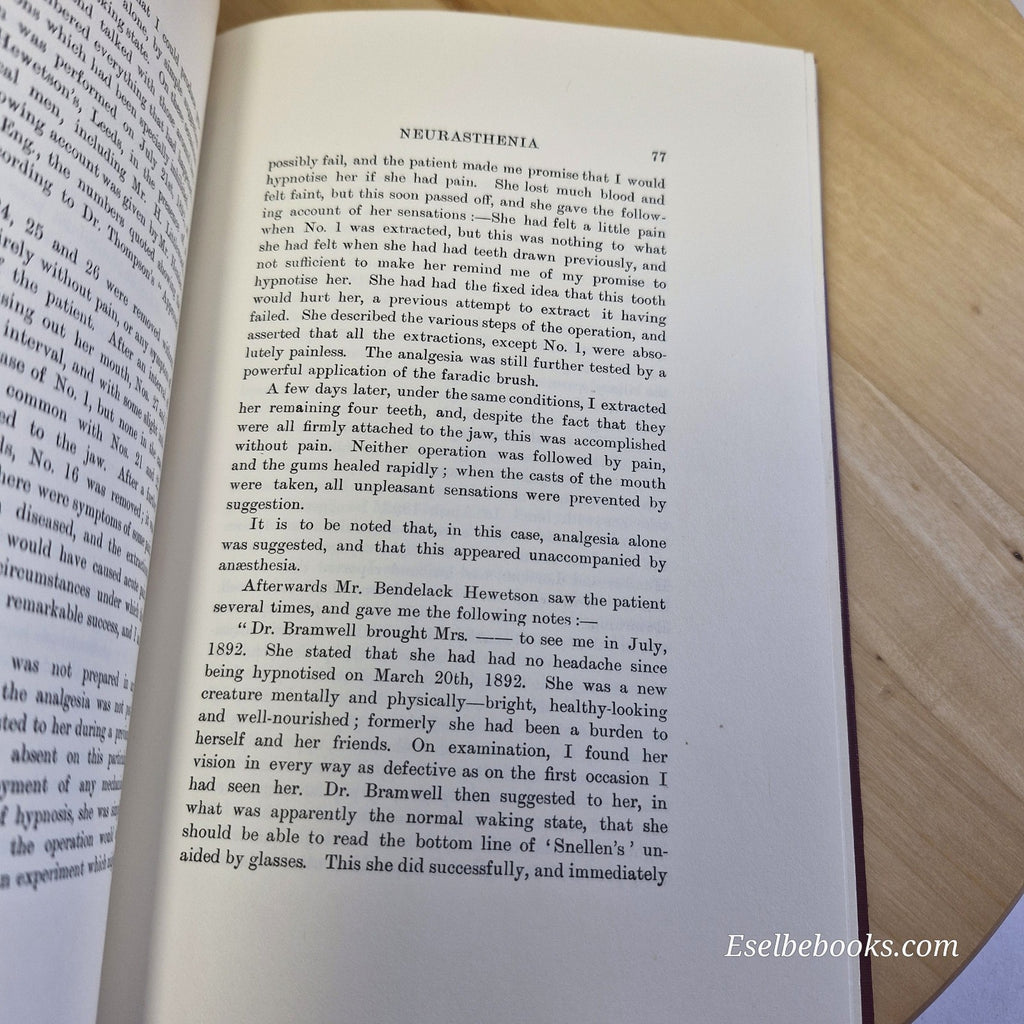 Hypnotism and Treatment by Suggestion By J. Milne Bramwell - 1982 hardback