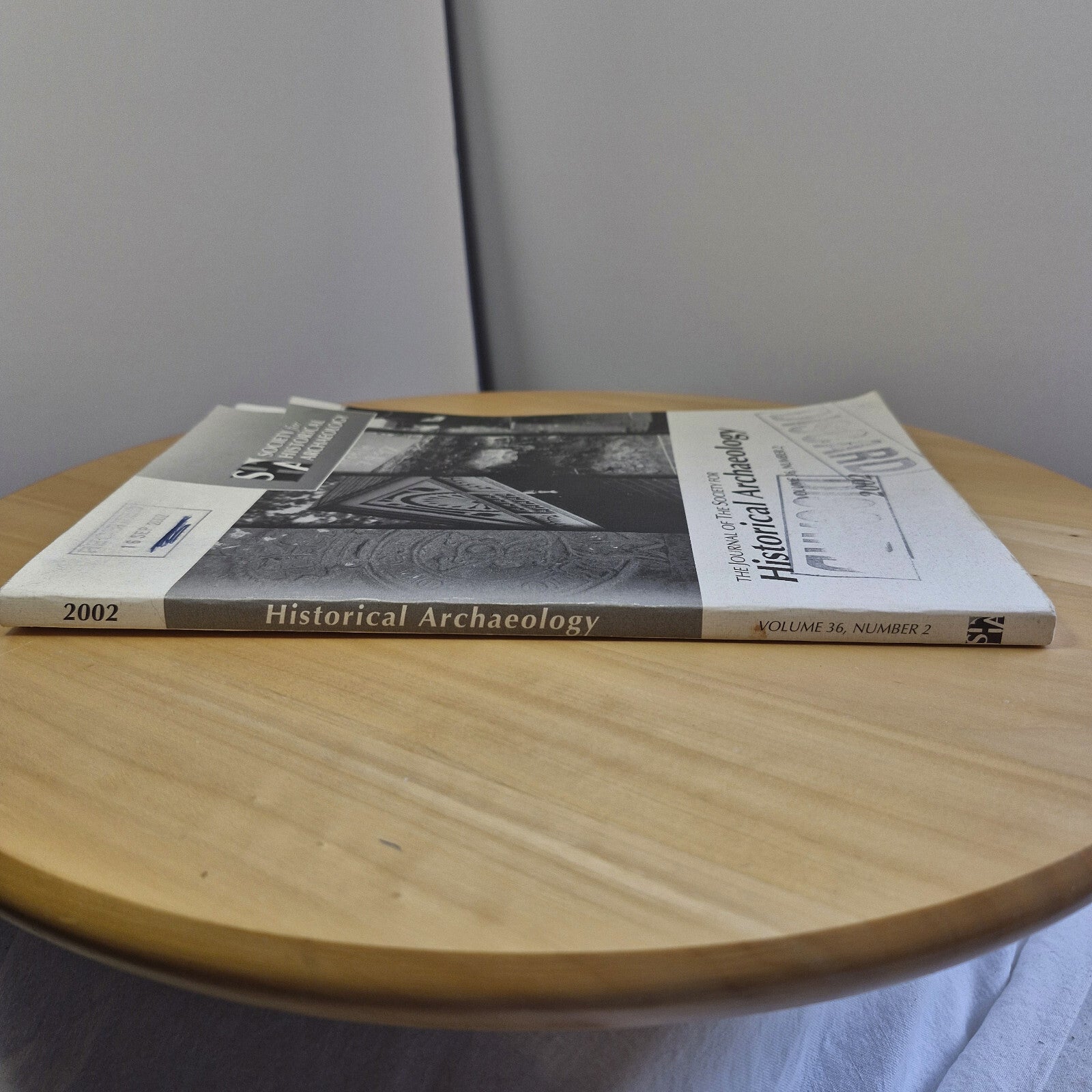 Society for Historical Archaeology journal Volume 36 Number 2 - vintage paper...