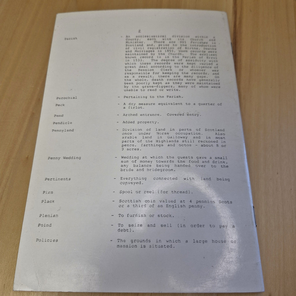 A Scottish Genealogist's Glossary By Lawrence R. Burness · 1991 - paperback
