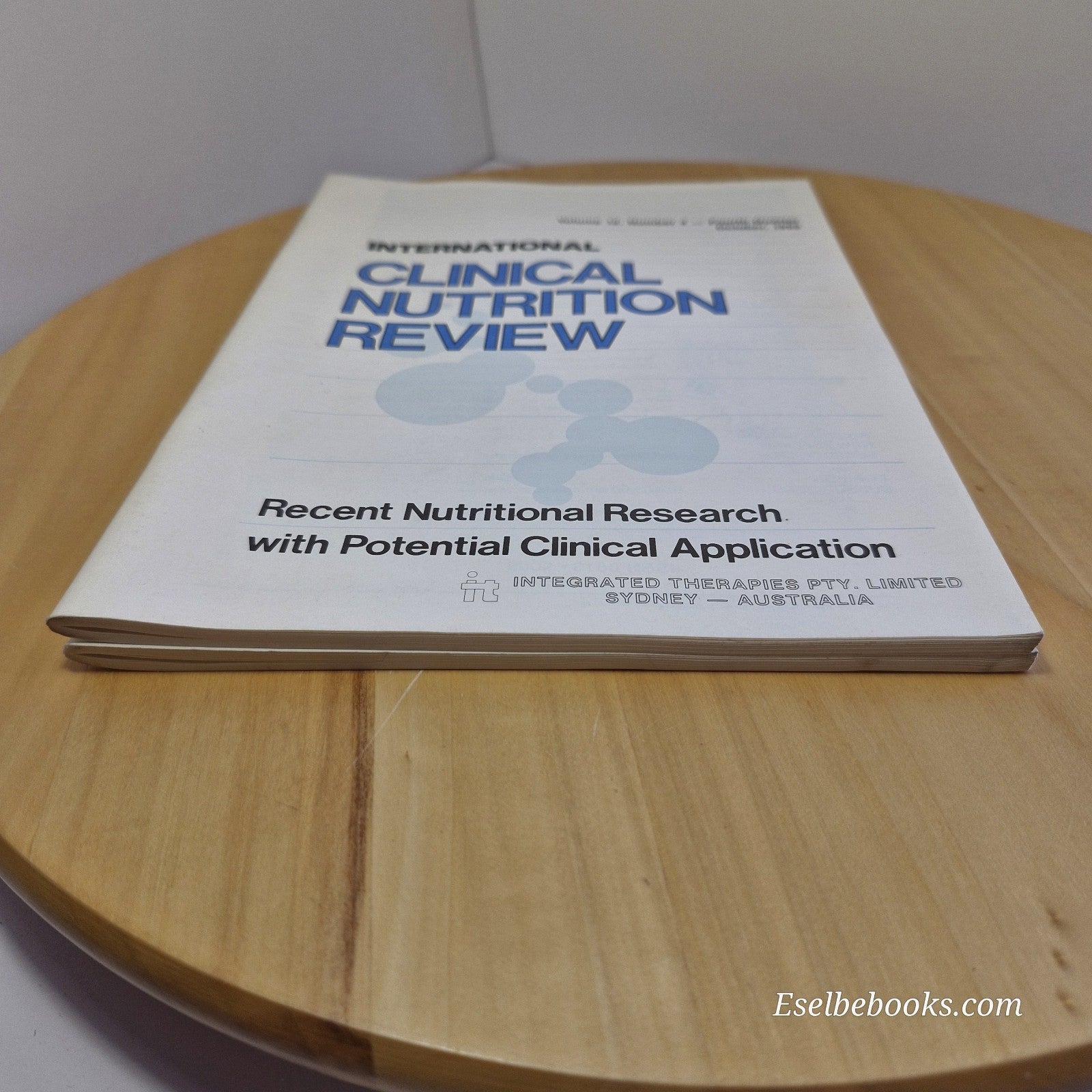 International Clinical Nutrition Review Magazine Vol 12 No 4 & Vol 13 No 1 1992