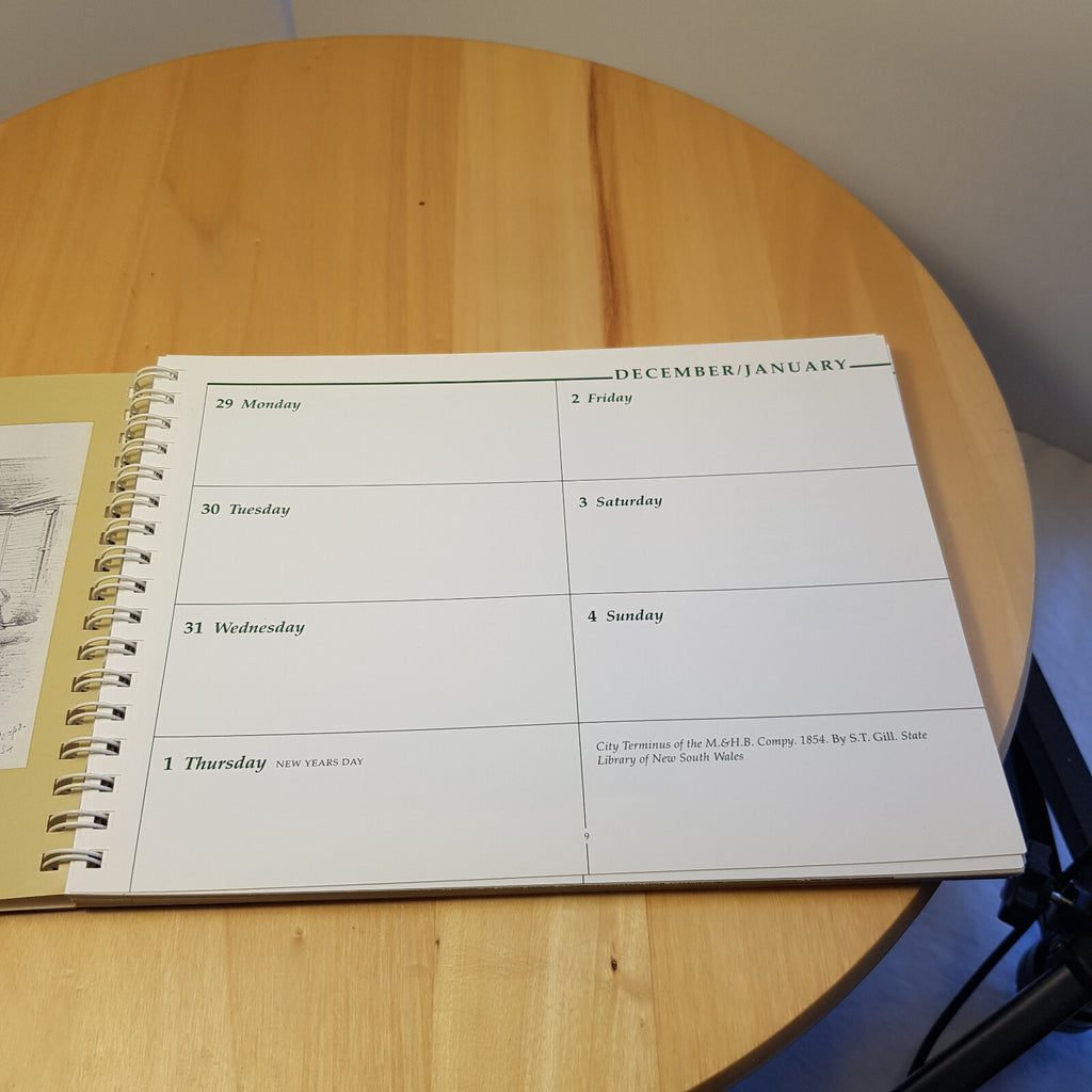 Desk diary - unused: Railways of Australia Their Place in Our History 1998 - ...