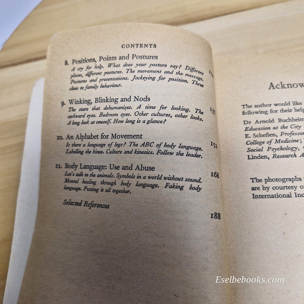 Pan book of Body language by Julius Fast - vintage paperback