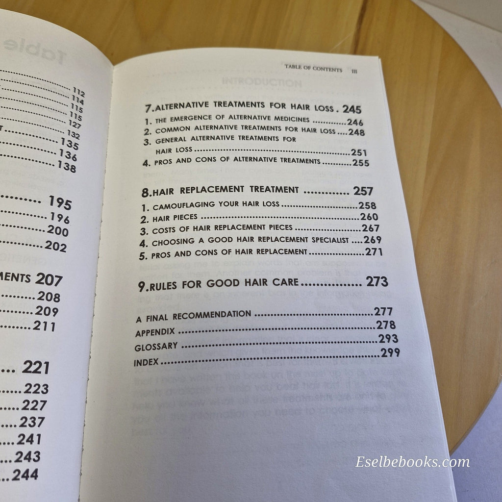 3 books about hair loss/alopecia - hardback/paperbacks