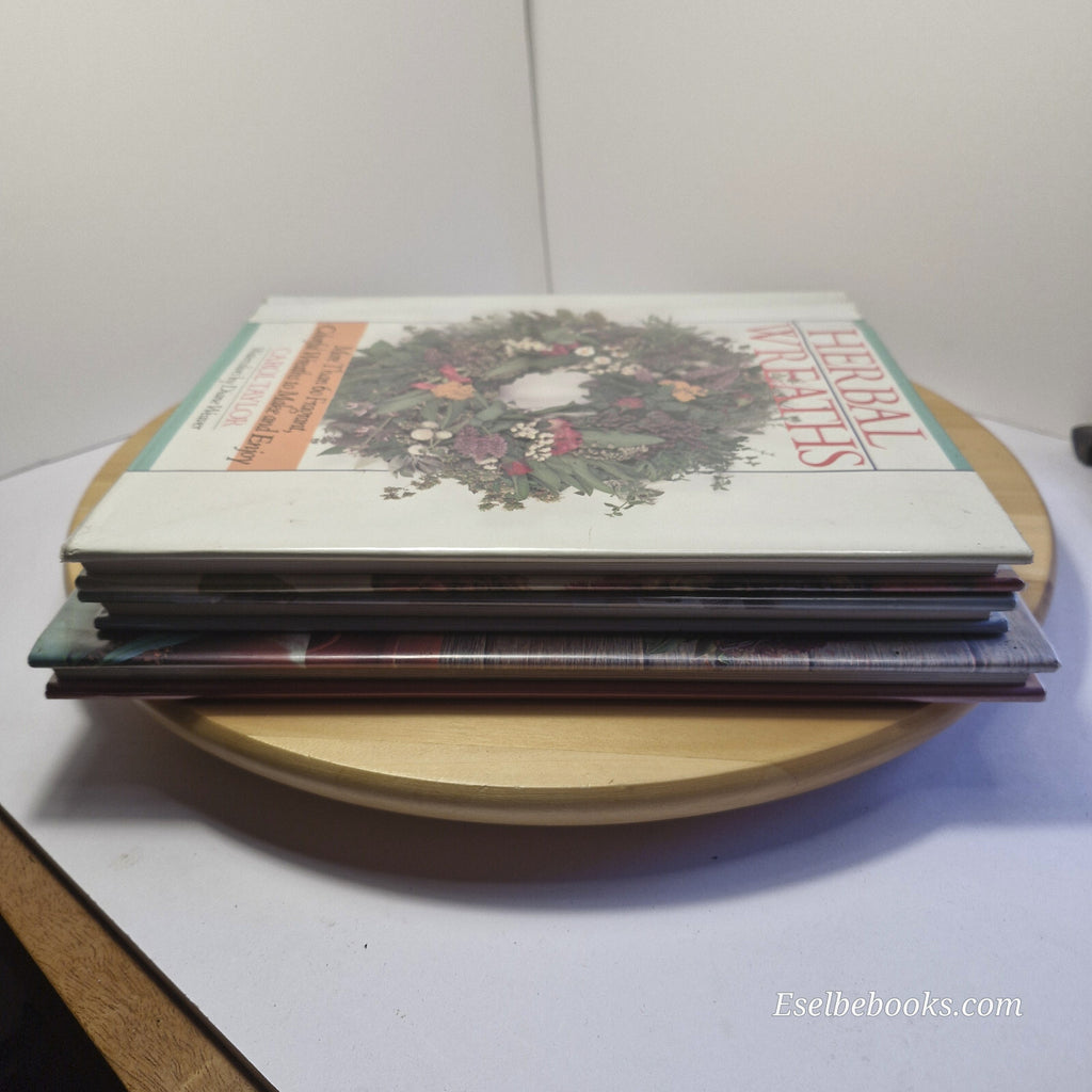 3 books - herbal wreaths/herbal crafts - how to guides - hardbacks