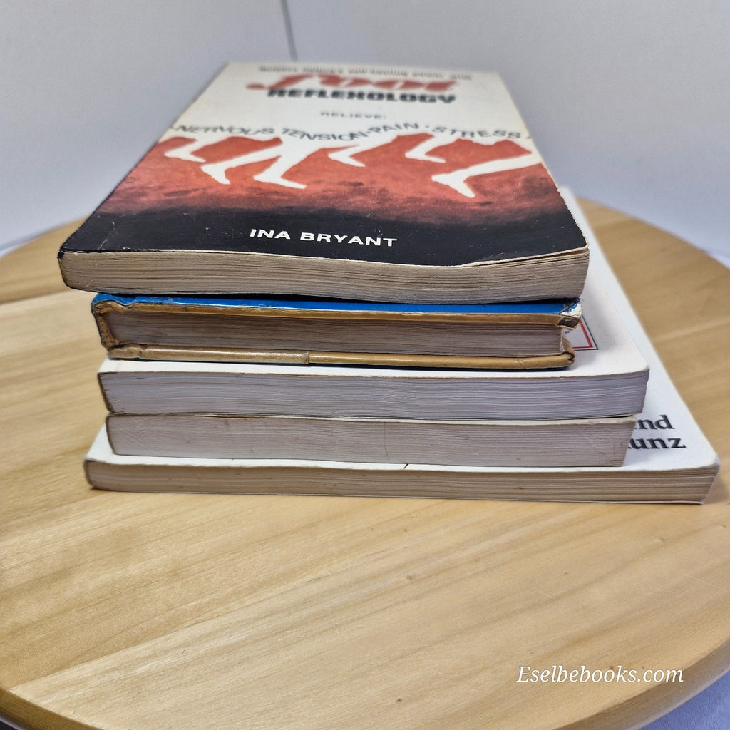 5 guide books about foot reflexology - hardback/paperbacks