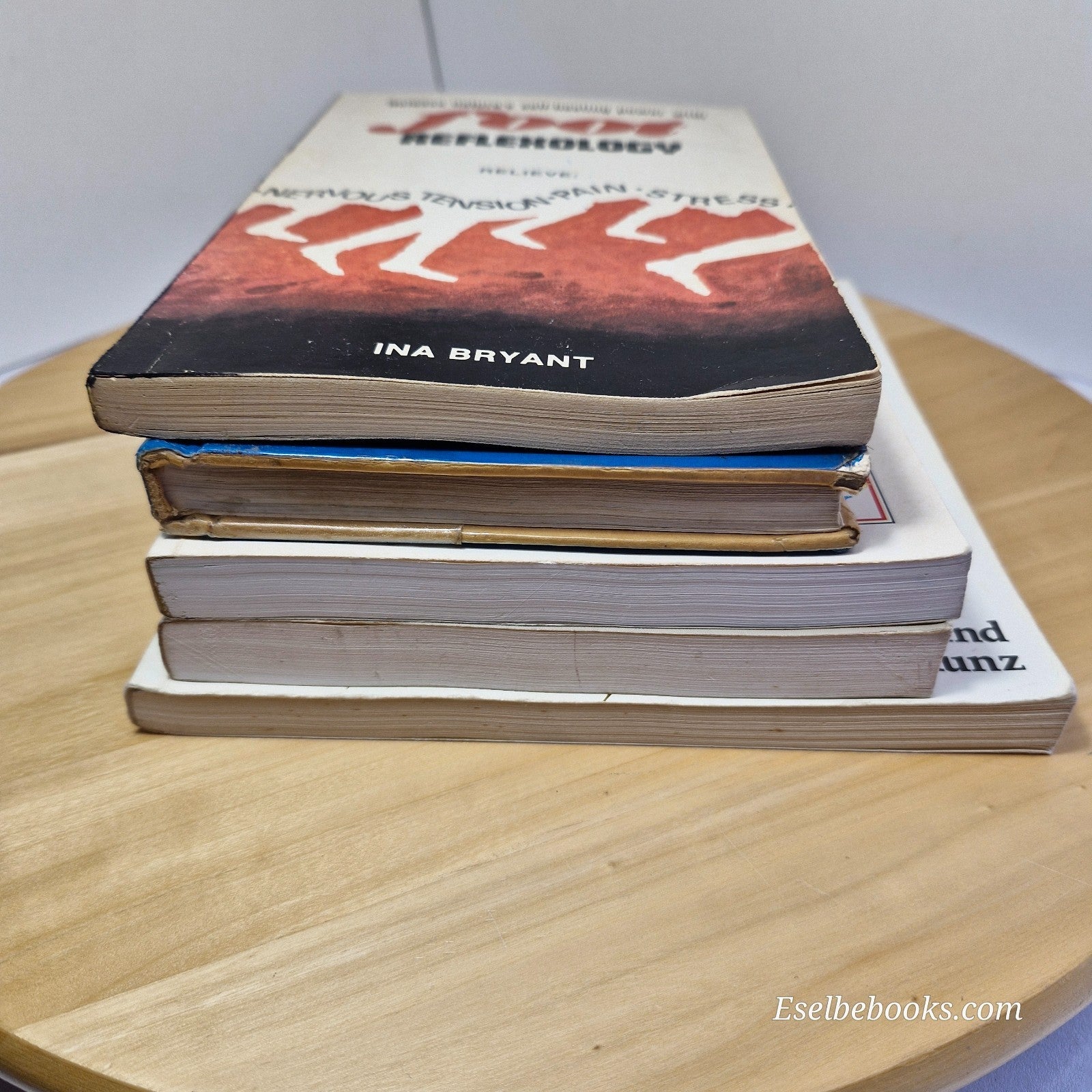 5 guide books about foot reflexology - hardback/paperbacks