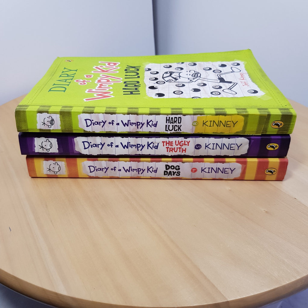 Diary of wimpy kid #4 #5 #8 (3 books) by Jeff Kinney - paperbacks
