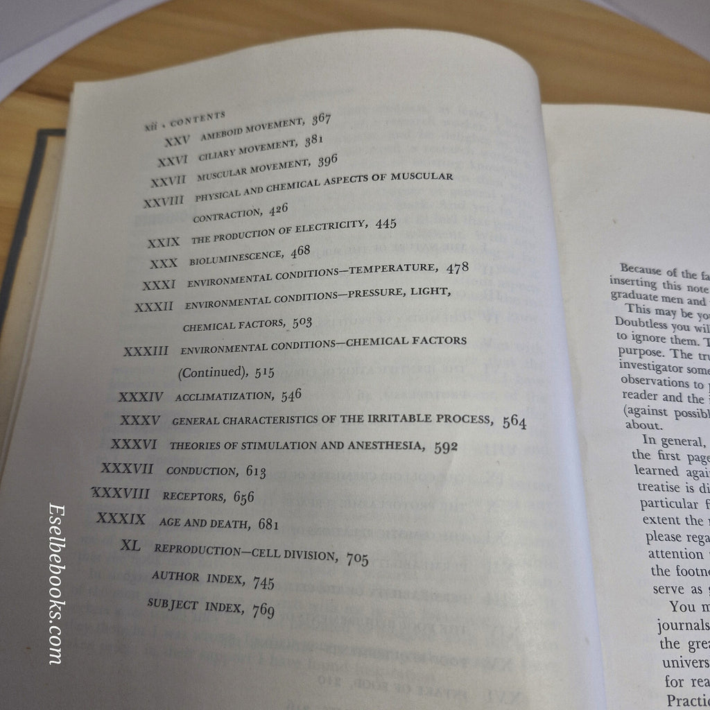 An Outline of General Physiology By Lewis Victor Heilbrunn 3rd edition 1952 -...