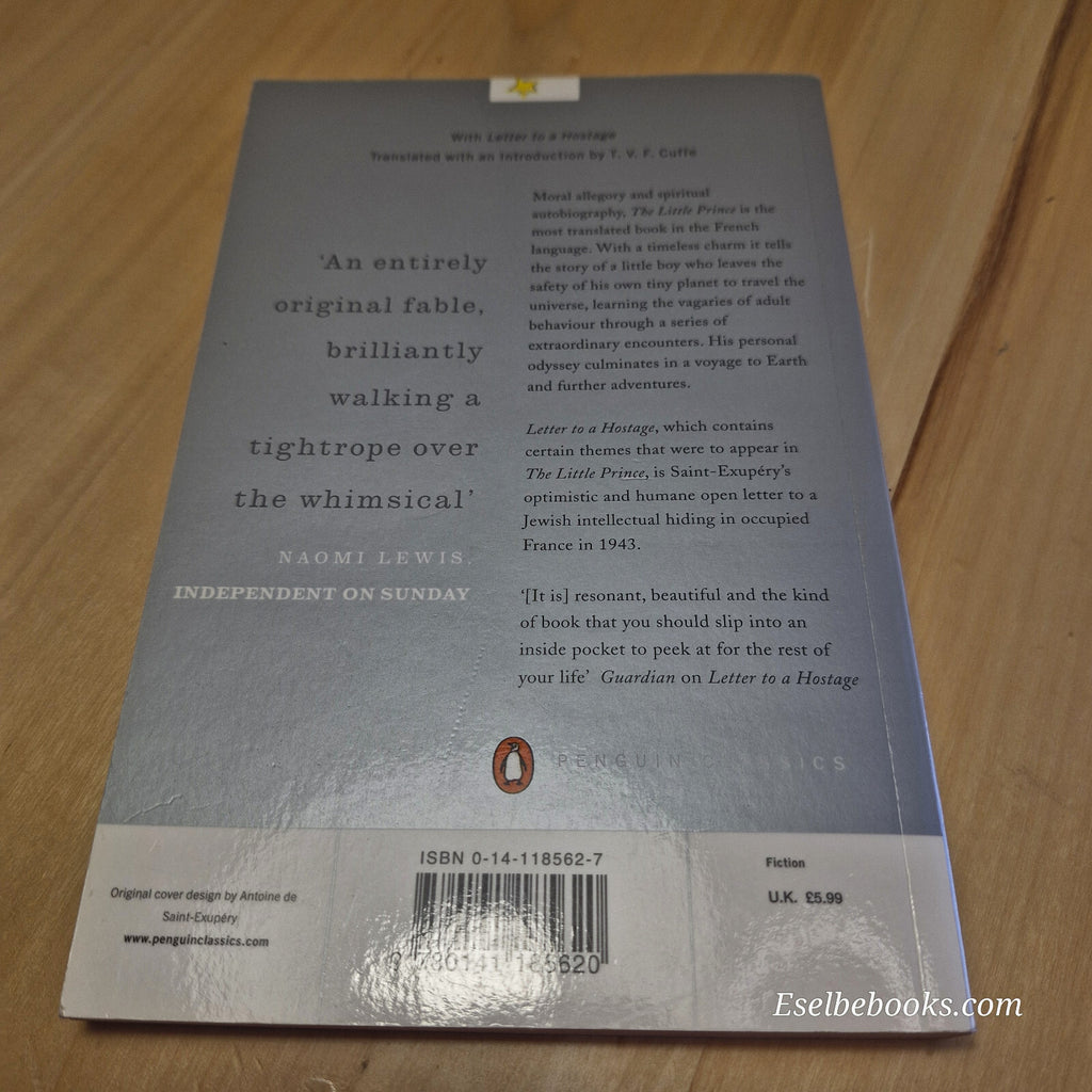 Classic fiction:Little Prince And a Letter to a Hostage By Antoine De Saint-E...