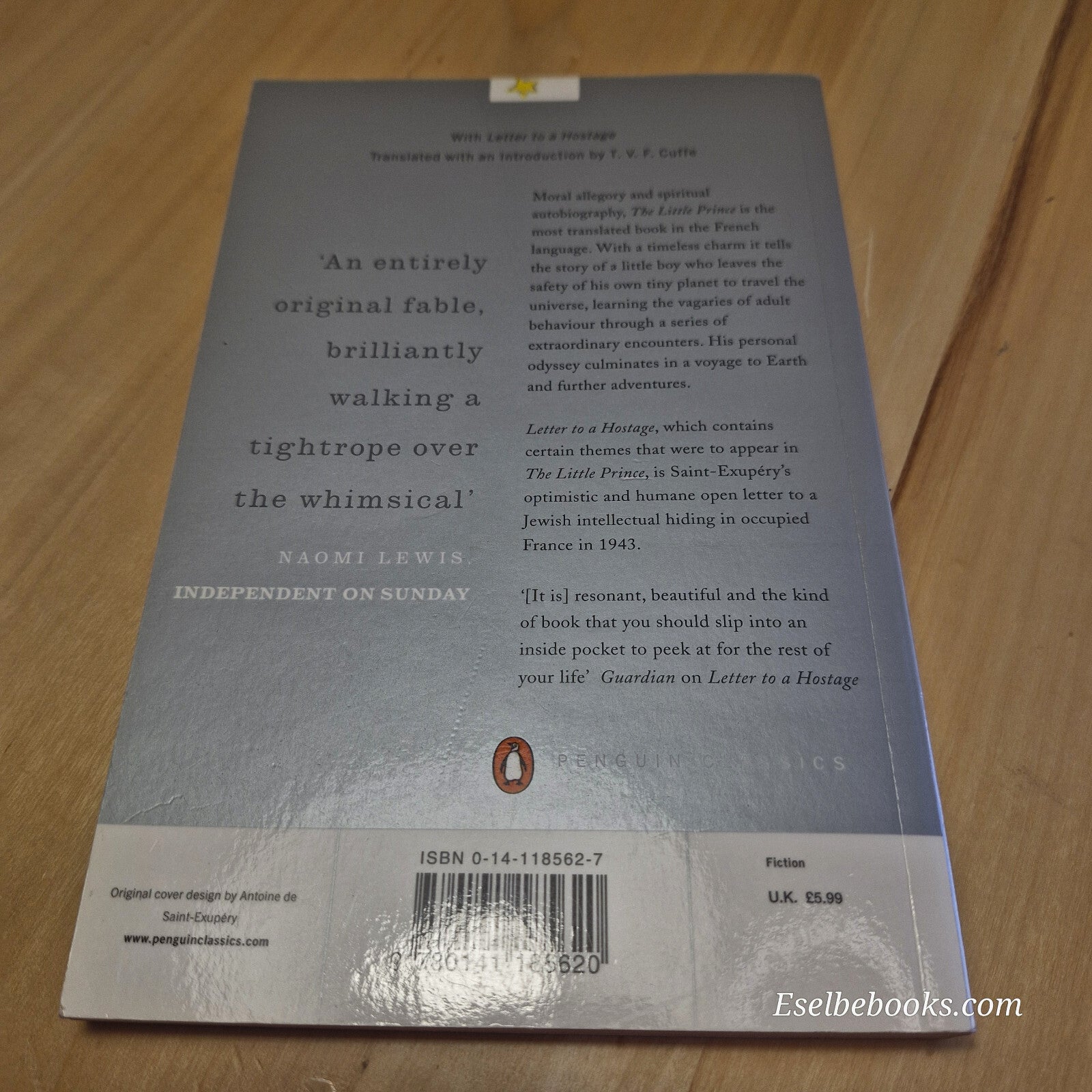 Classic fiction:Little Prince And a Letter to a Hostage By Antoine De Saint-E...