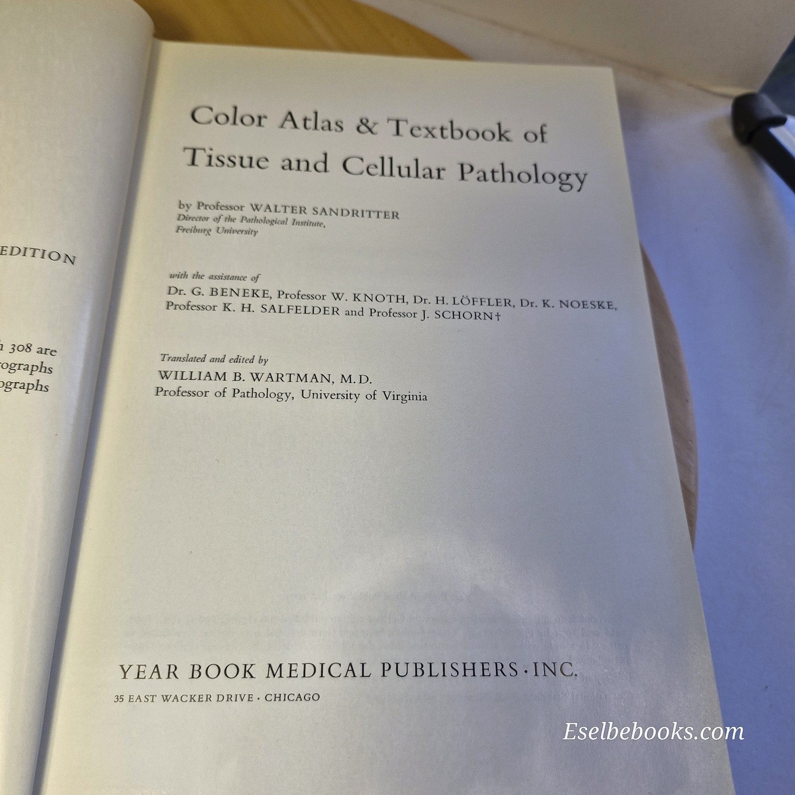 Color Atlas & Textbook of Tissue and Cellular Pathology By Sandritter & Wartman