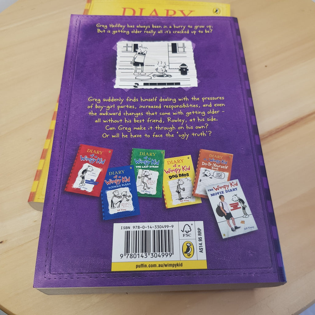 Diary of wimpy kid #4 #5 #8 (3 books) by Jeff Kinney - paperbacks