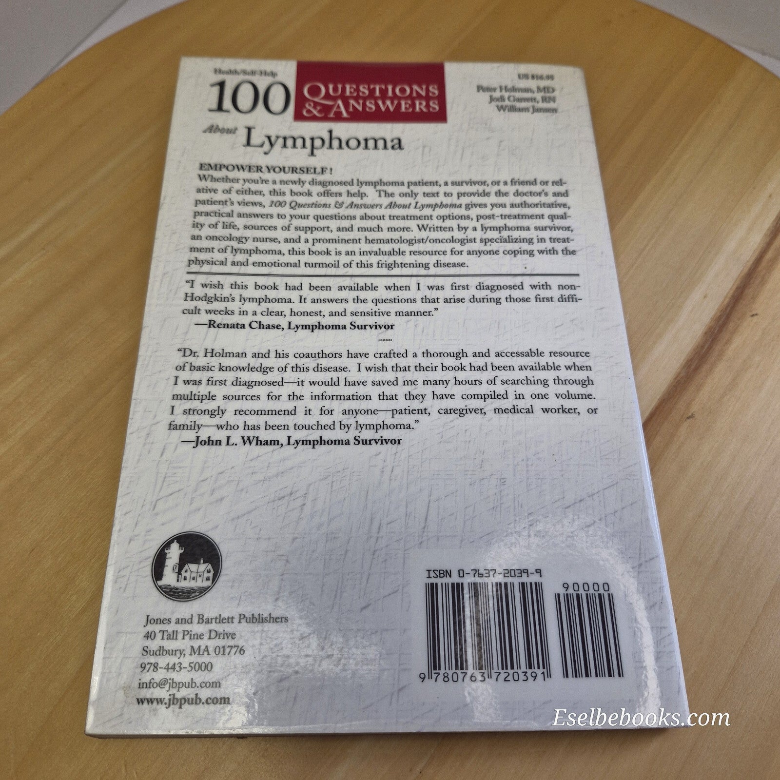 100 Questions and Answers about Lymphoma By Peter Holman, Jodi Garrett, Willi...