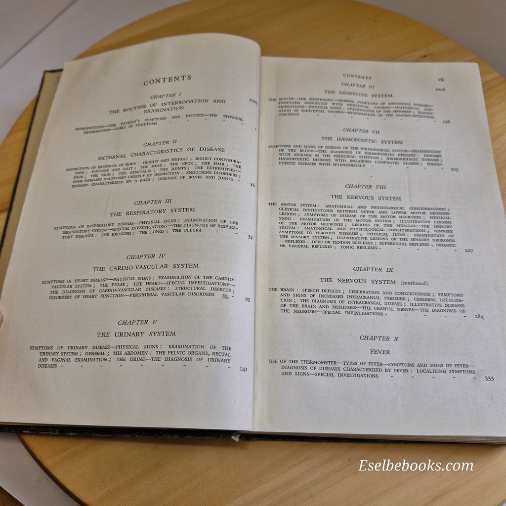 Symptoms and Signs in Clinical Medicine by E. Noble Chamberlain (1949 Hardcover)