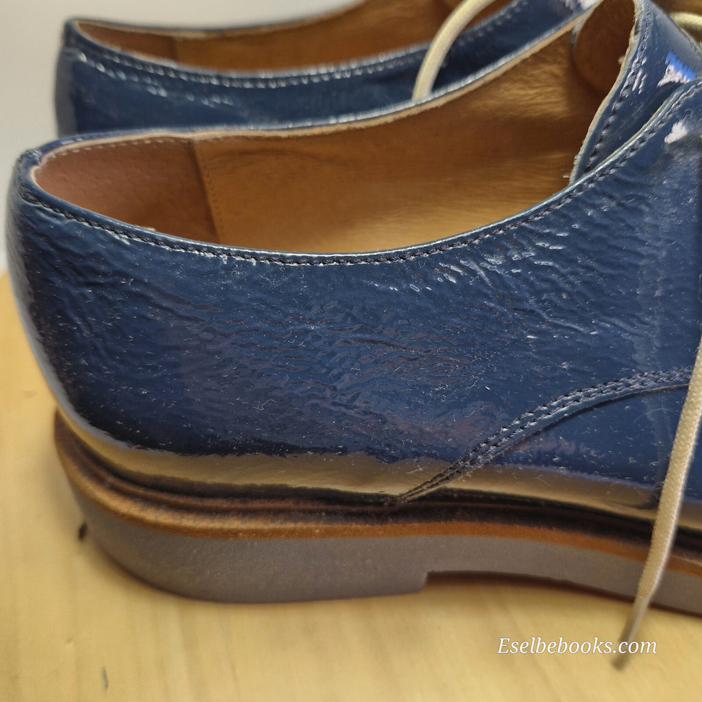 2 Baia Vista size 40 loafers - dark turquiose patent leather w/ rubber soles