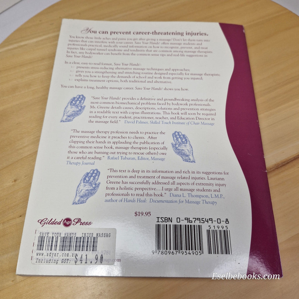 Save Your Hands! : Injury Prevention for Massage Therapists by L Greene