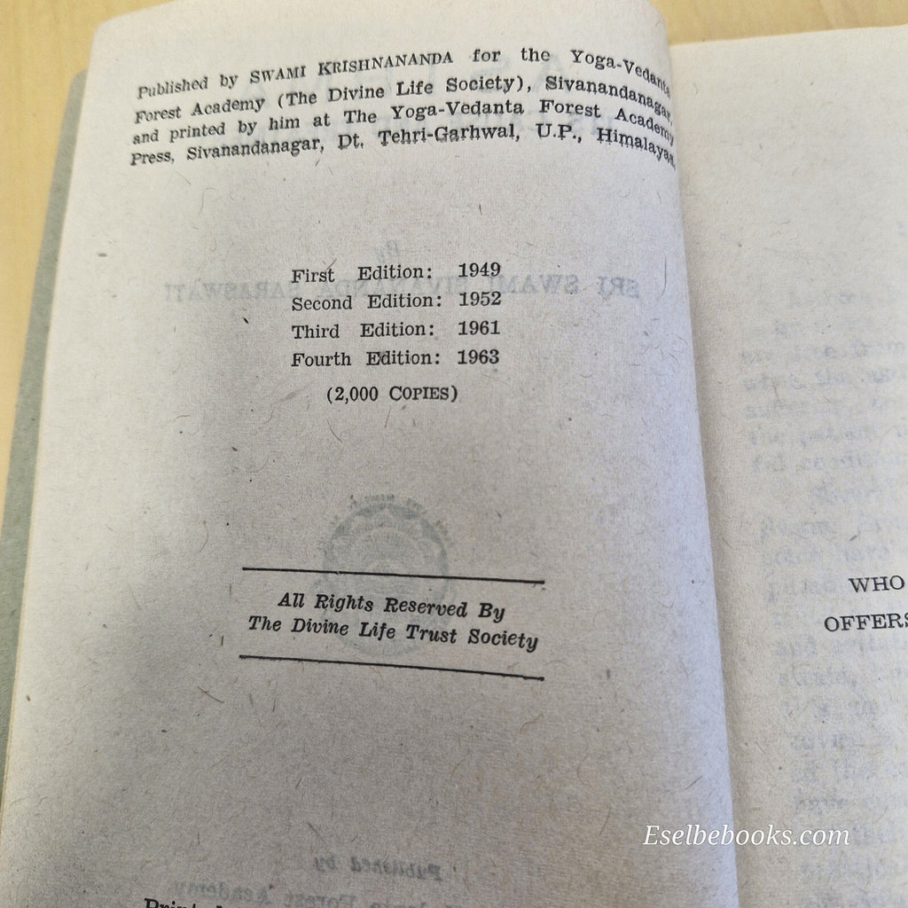 Health: Asthma, Its Cause and Treatment By Swami Sivananda · 1963 - vintage p...