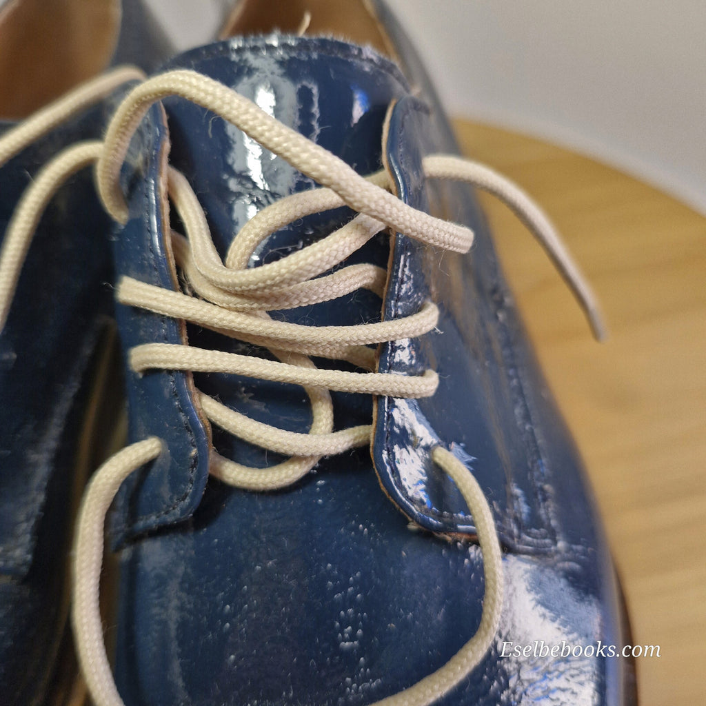 2 Baia Vista size 40 loafers - dark turquiose patent leather w/ rubber soles