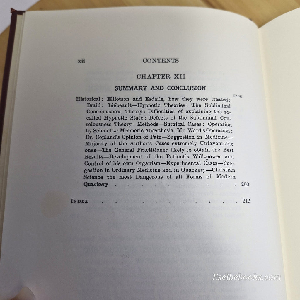 Hypnotism and Treatment by Suggestion By J. Milne Bramwell - 1982 hardback