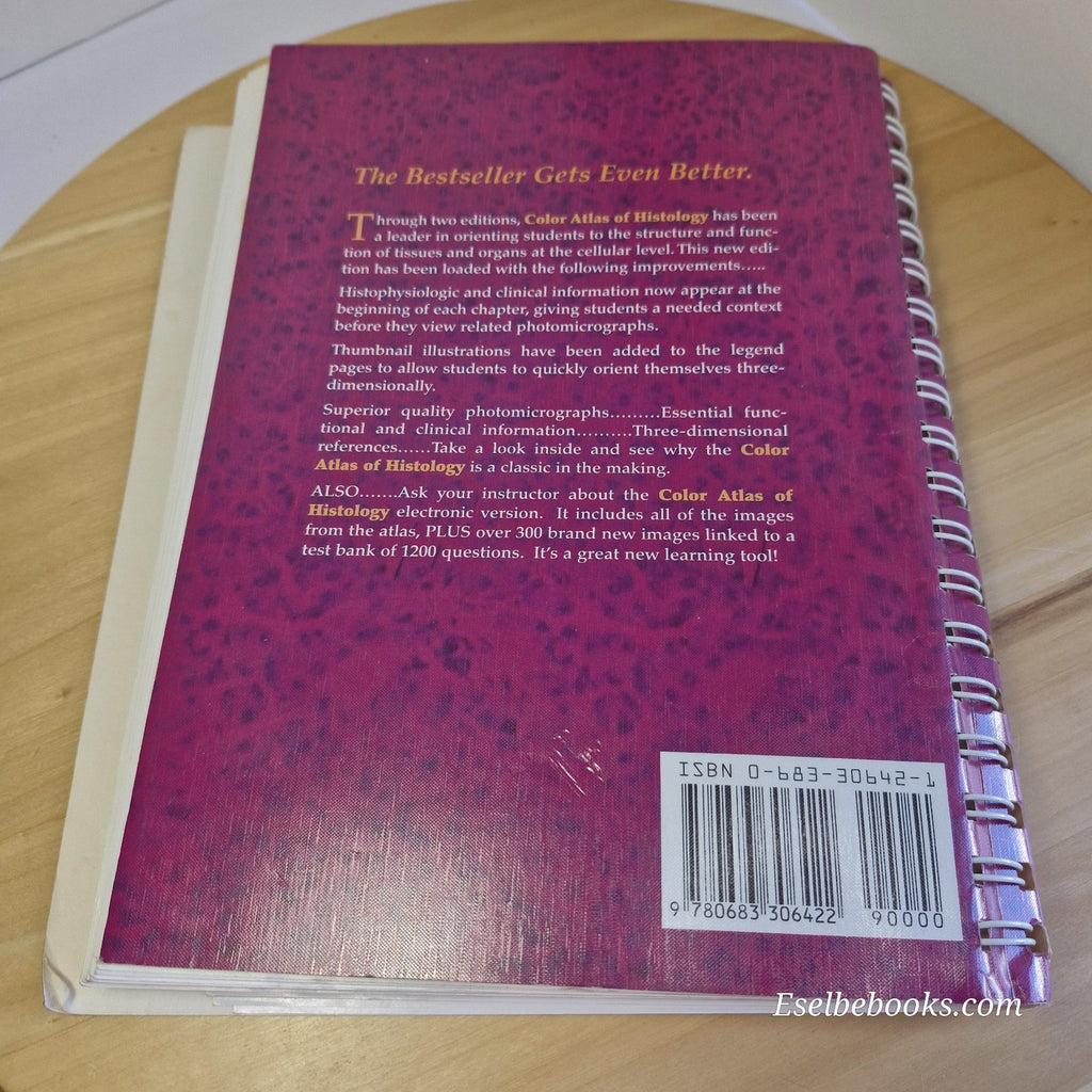 Color Atlas of Histology By Leslie P Gartner & James L Hiatt - paperback