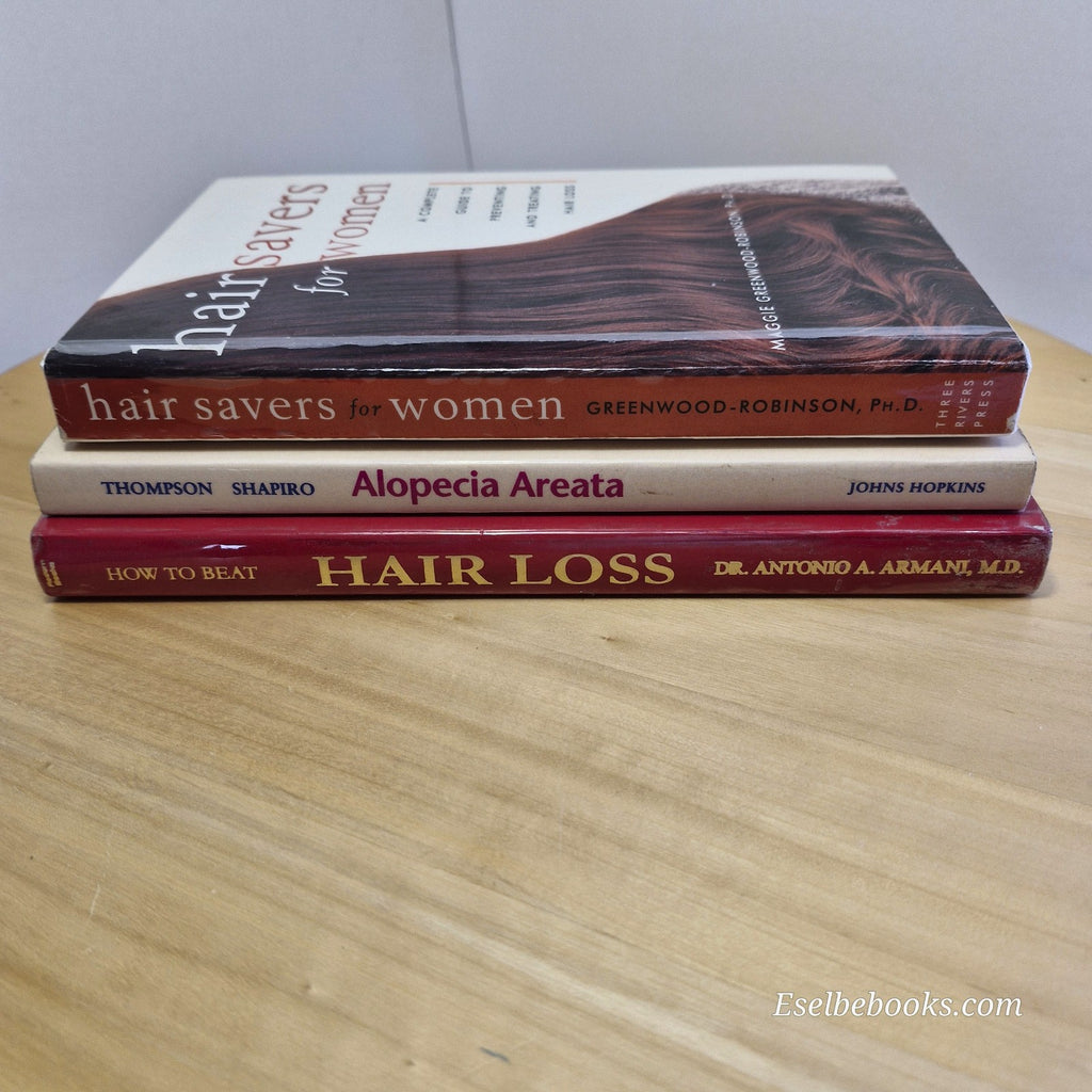 3 books about hair loss/alopecia - hardback/paperbacks