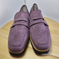 WA Oriental Traffic dark plum suede loafers - size 40 with black rubber soles
