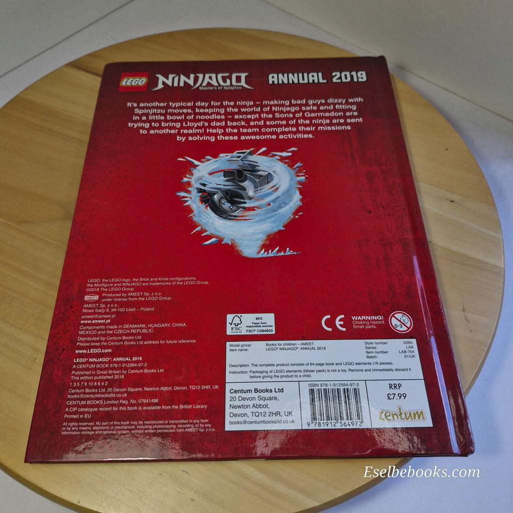 Lego Ninjago annuals 2018 & 2019 - hardbacks - NO mini figures