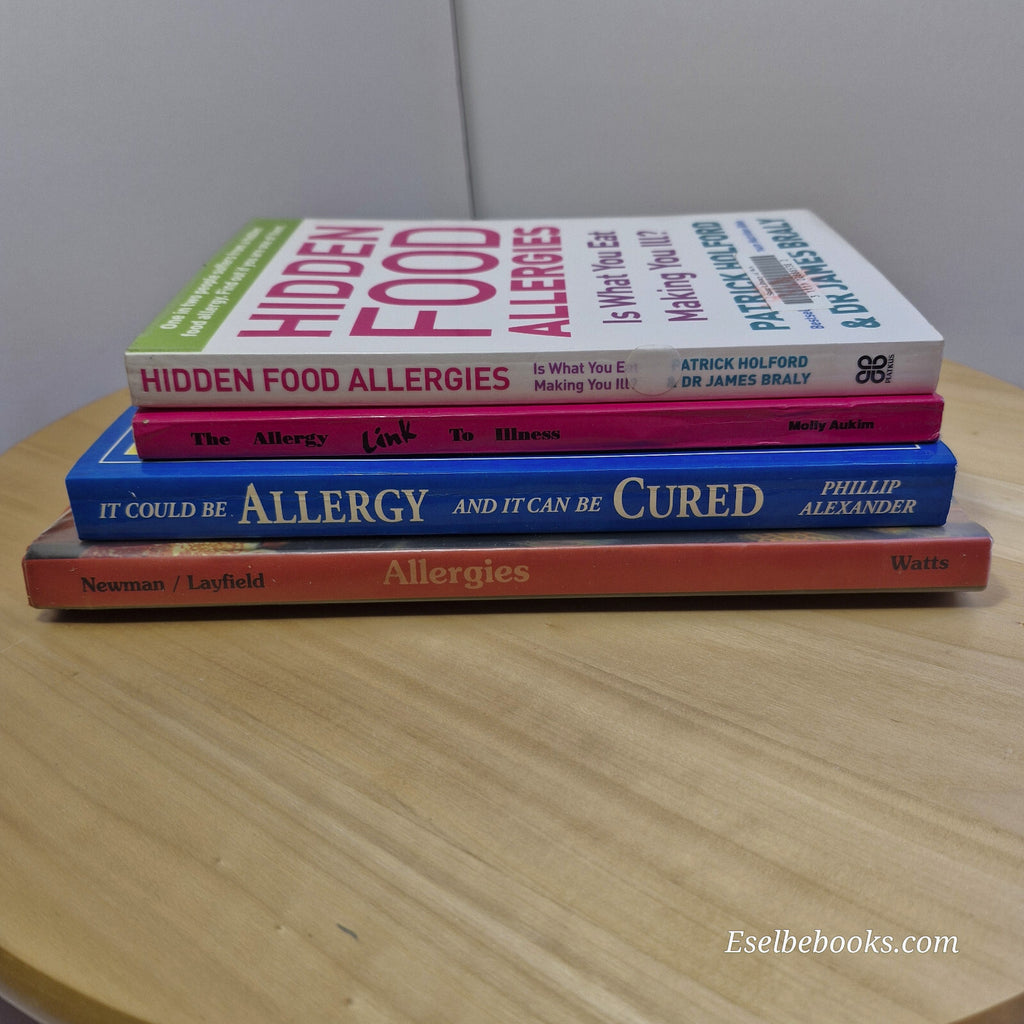 Health: 4 books about allergies and how to identify them - hardback/paperbacks