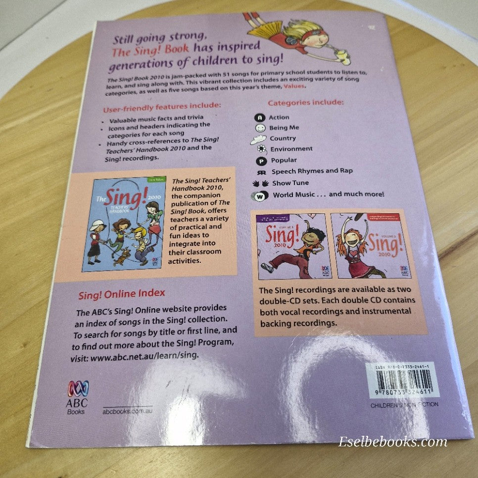 THE SING BOOK 2010 Let's Have Music ABC Sheet Song Book Primary School NO CD