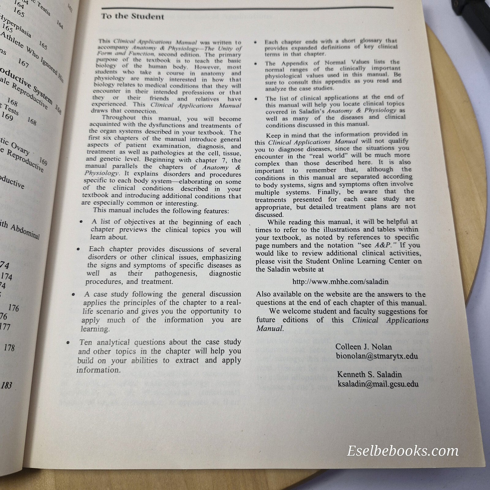 Textbook: Clinical applications manual to accompany Anatomy & Physiology: The...