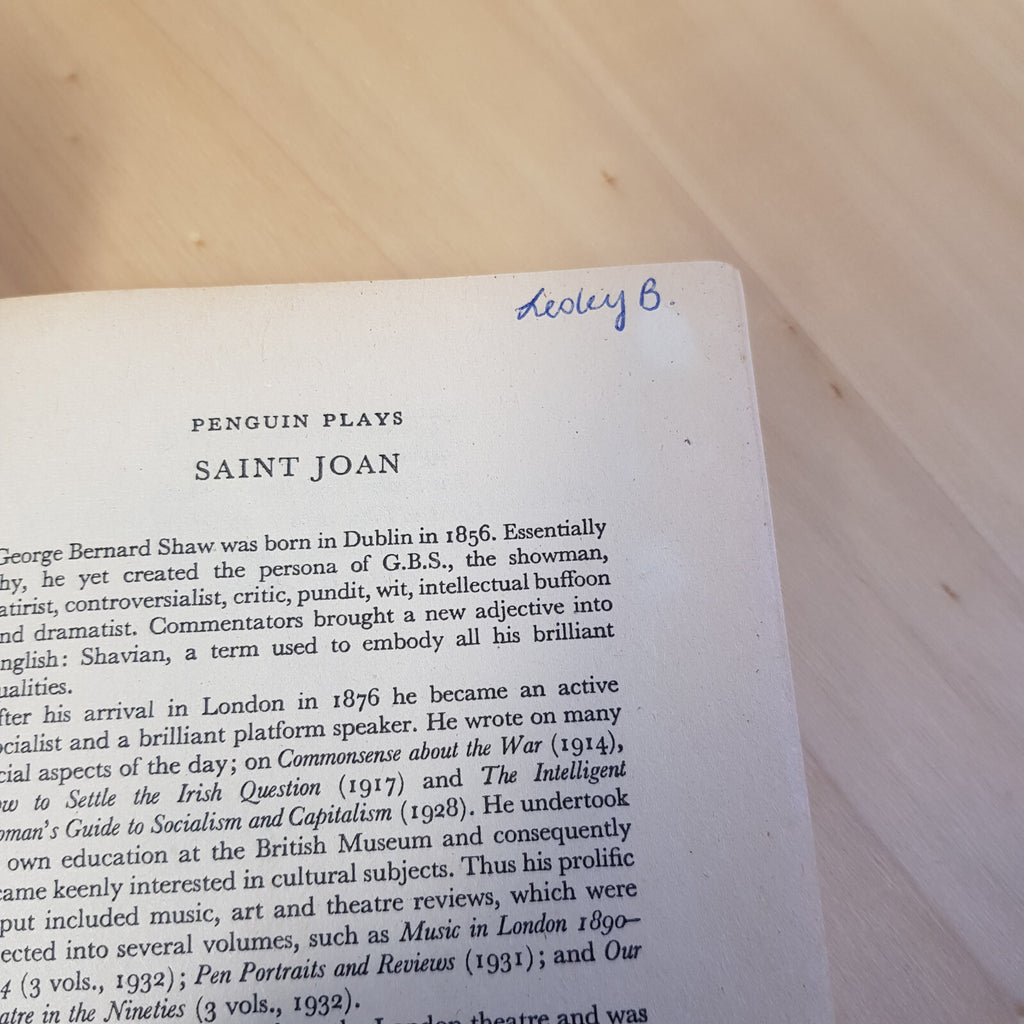 Classic literature/plays: George Bernard Shaw - Saint Joan and Androcles and ...