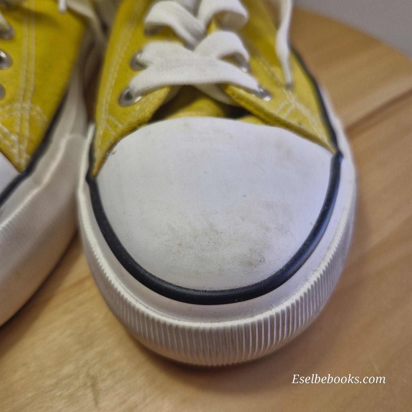 Rubi size 40 lace up shoes - mustard yellow  canvas with white rubber soles