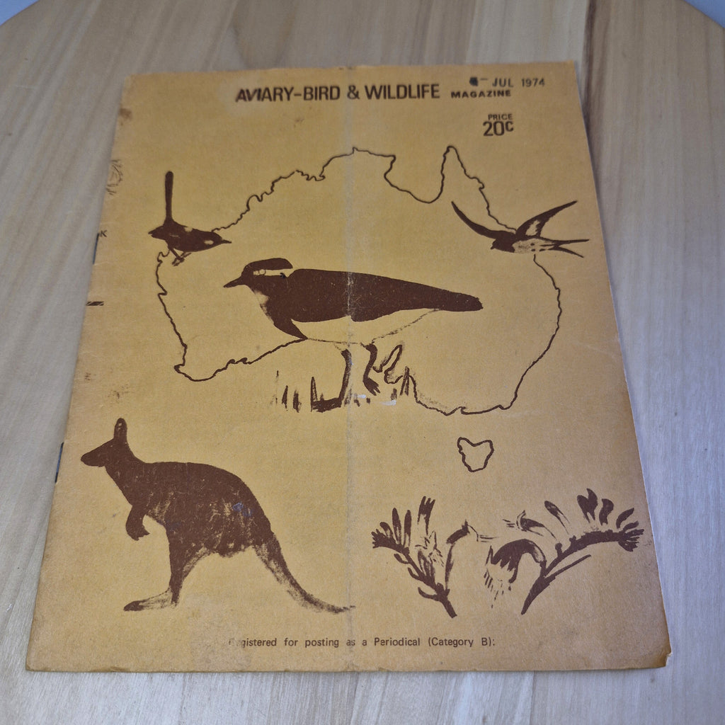 Vintage fauna guide: Aviary-bird & wildlife magazine July 1974 - paperback