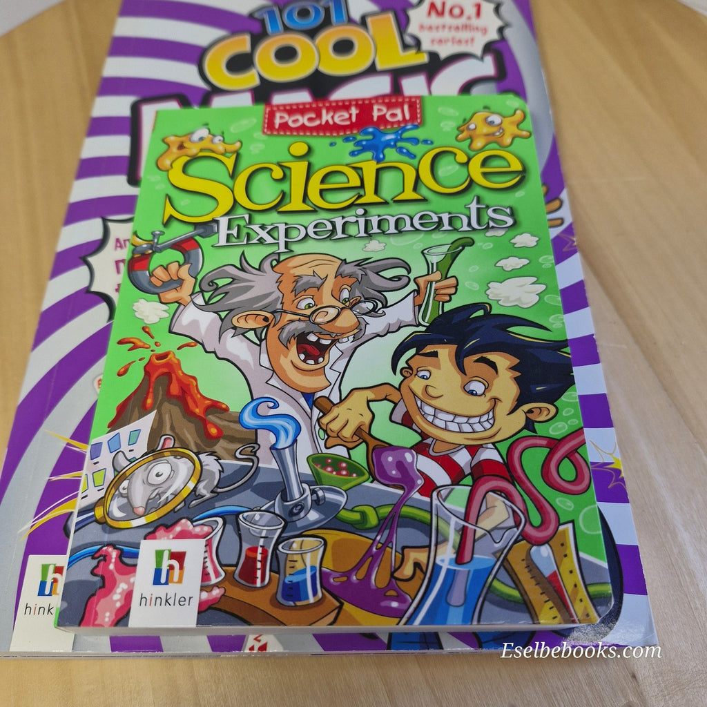 3 x Hinkler Children's books - science experiments/horrors/magic tricks - p'back