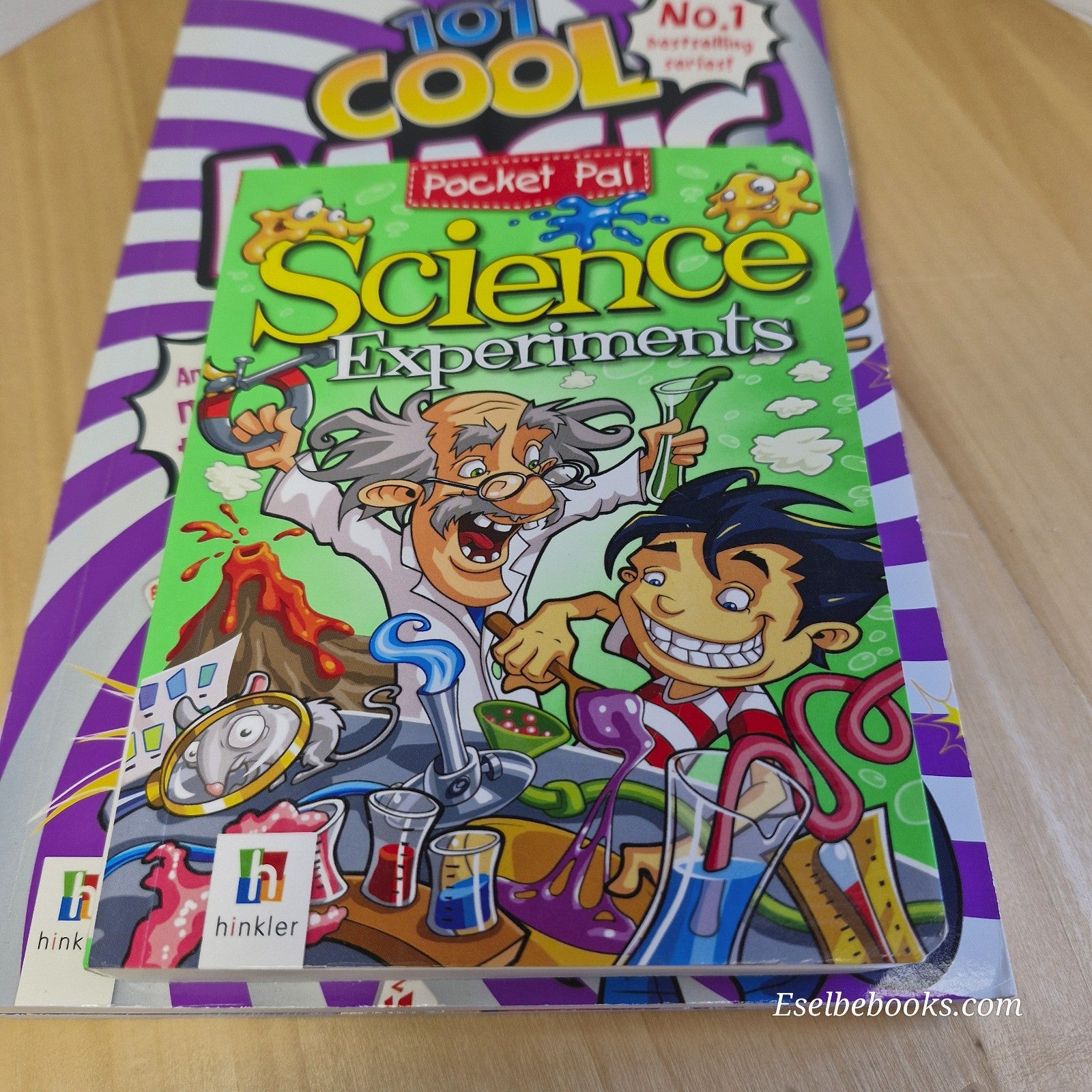 3 x Hinkler Children's books - science experiments/horrors/magic tricks - p'back