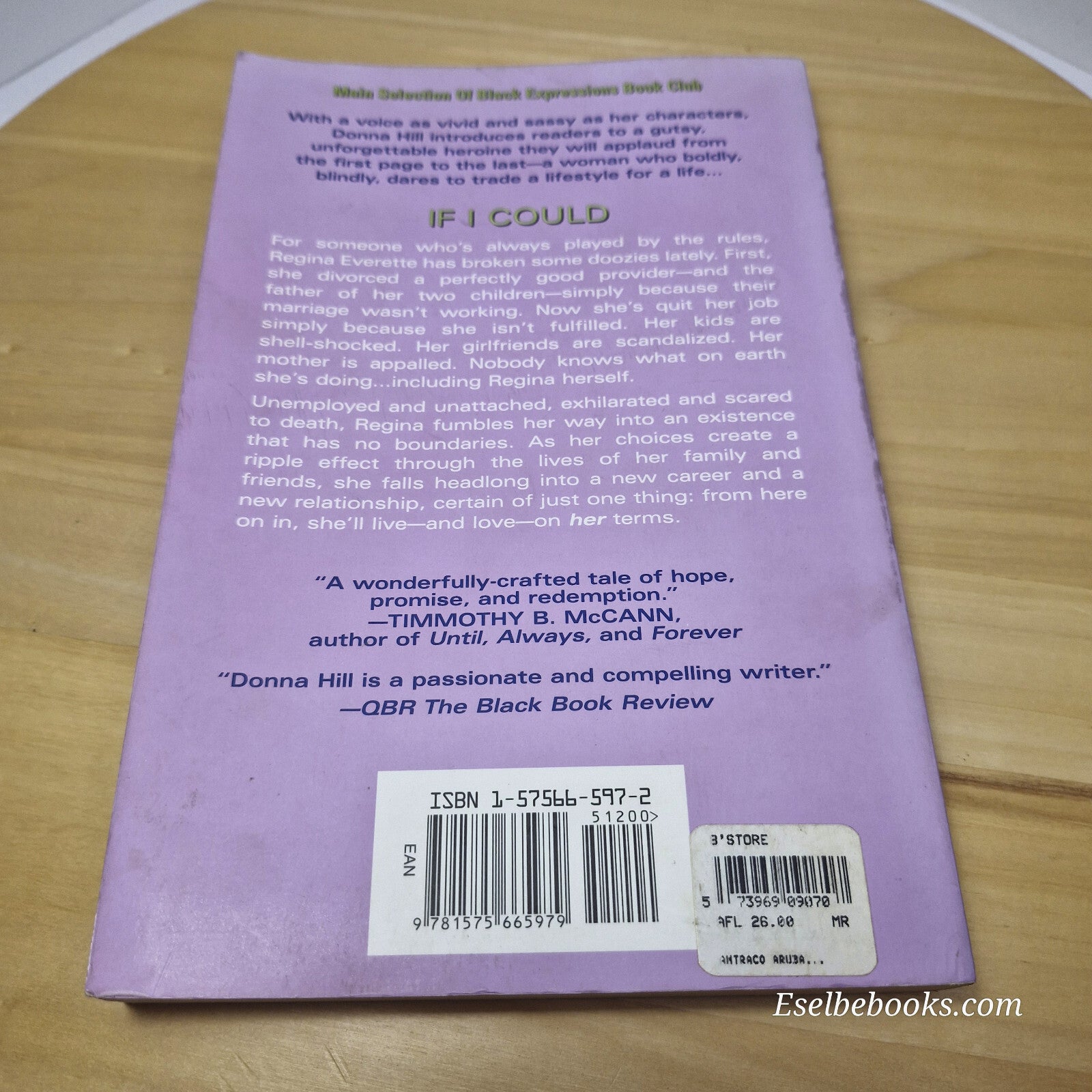Fiction: If I could by Donna Hill- large paperback