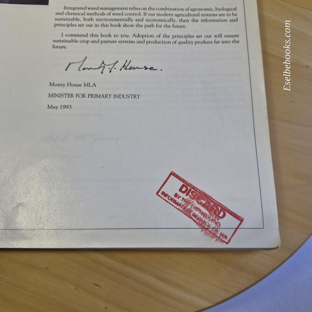 Management of Agricultural Weeds in Western Australia 1993 - bulletin 4243 - ...