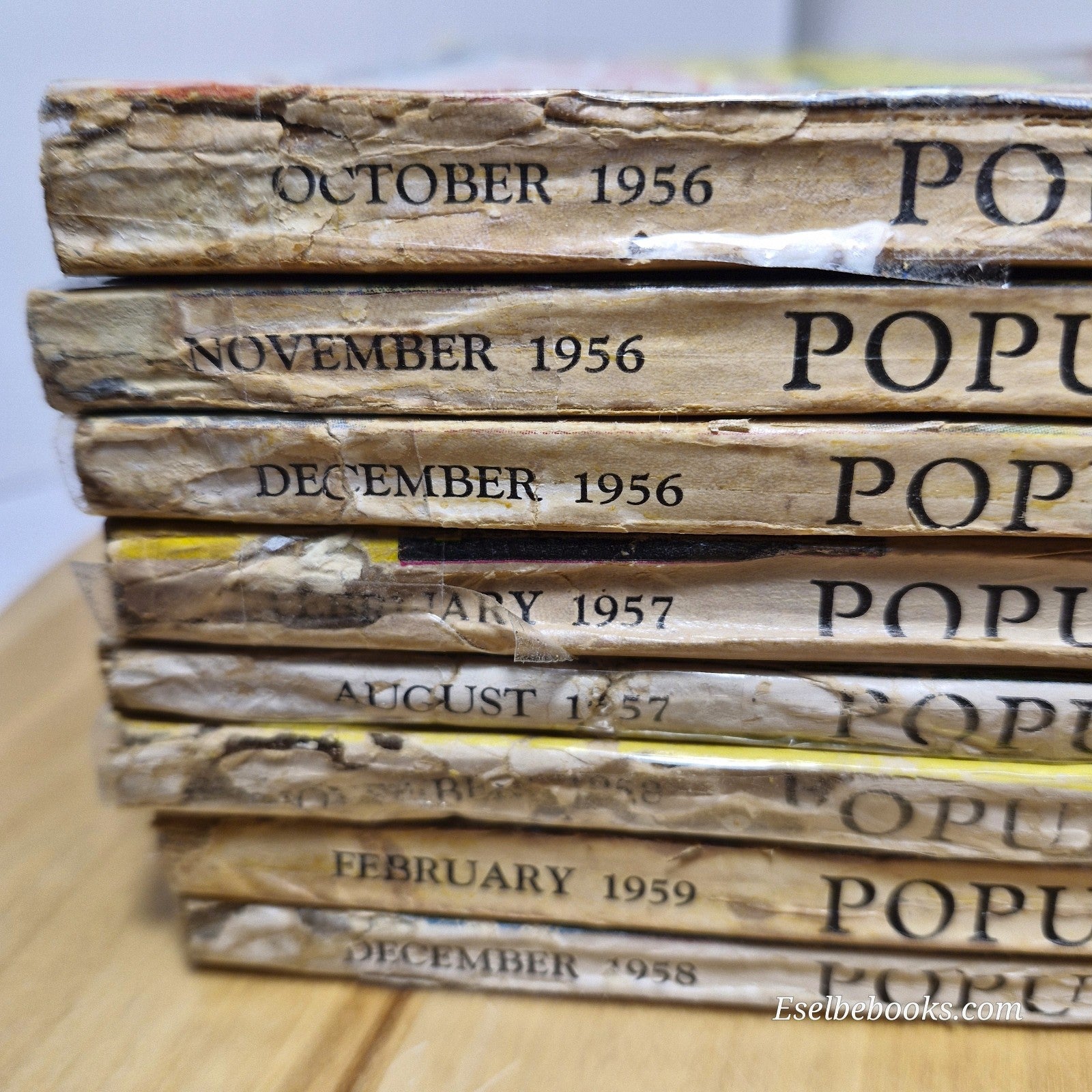 Lot of 8 Vintage Popular Mechanics Magazine 1956 to 1959