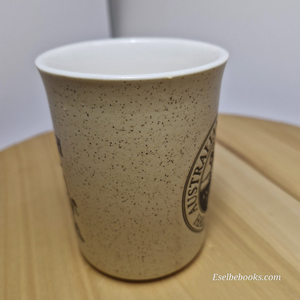 Sandalwood collectible ceramic mug - Longreach - outback Queensland