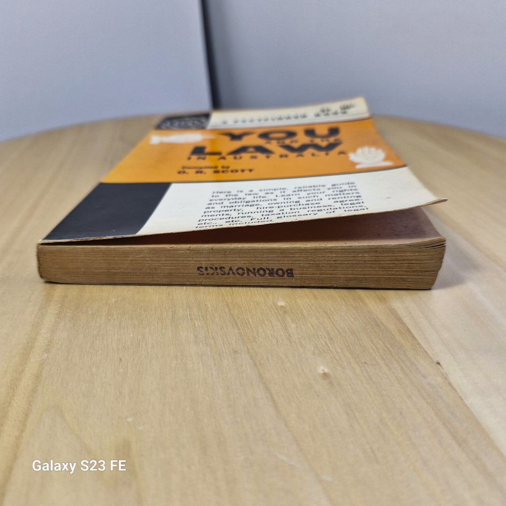 A Factfinder Book: You and the Law in Australia By Otto R. Scott · 1966 - vintag
