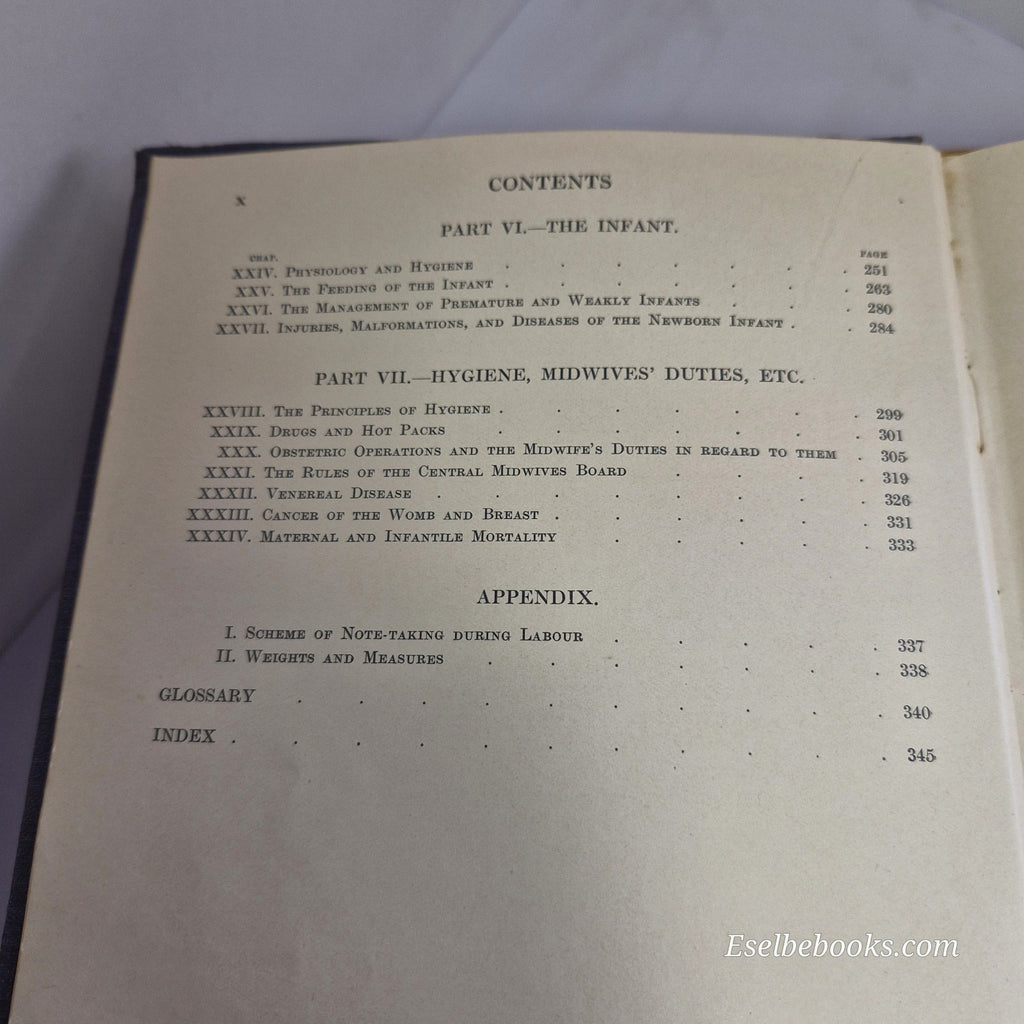 A Text-book for Midwives 5th Edition 1930 - John S Fairbairn - vintage hardback