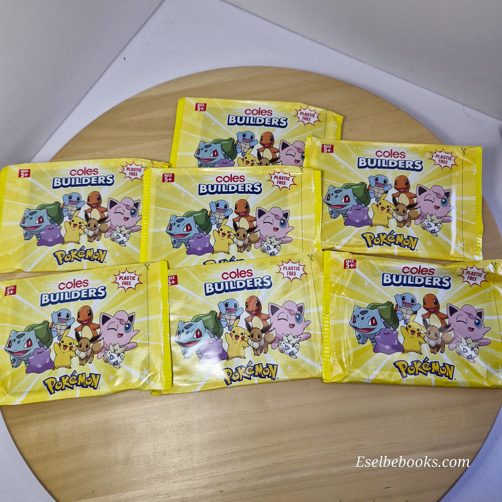 POKEMON Bulk Lot of 7 Coles Builders Packs - unopened