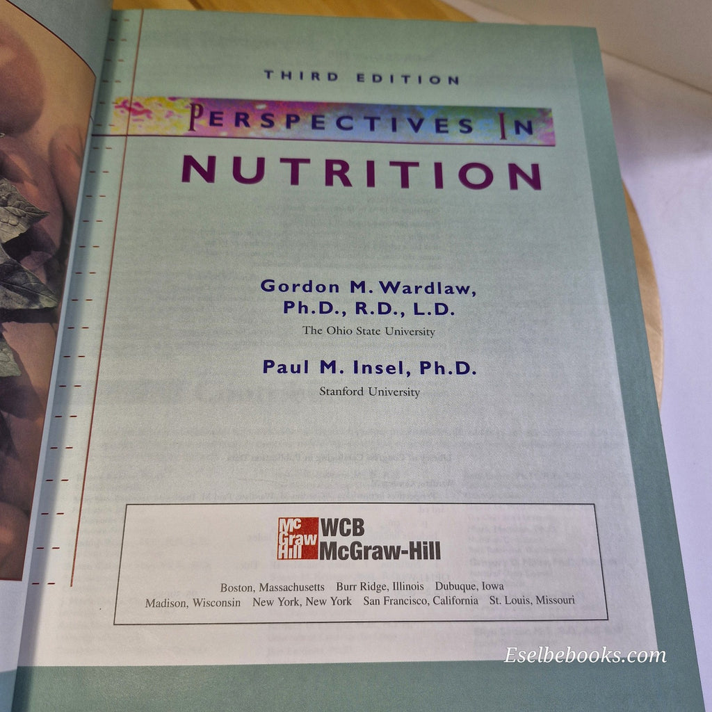 Perspectives In Nutrition (3rd Ed) by Gordon M. Wardlaw & Paul M. Insel - HB